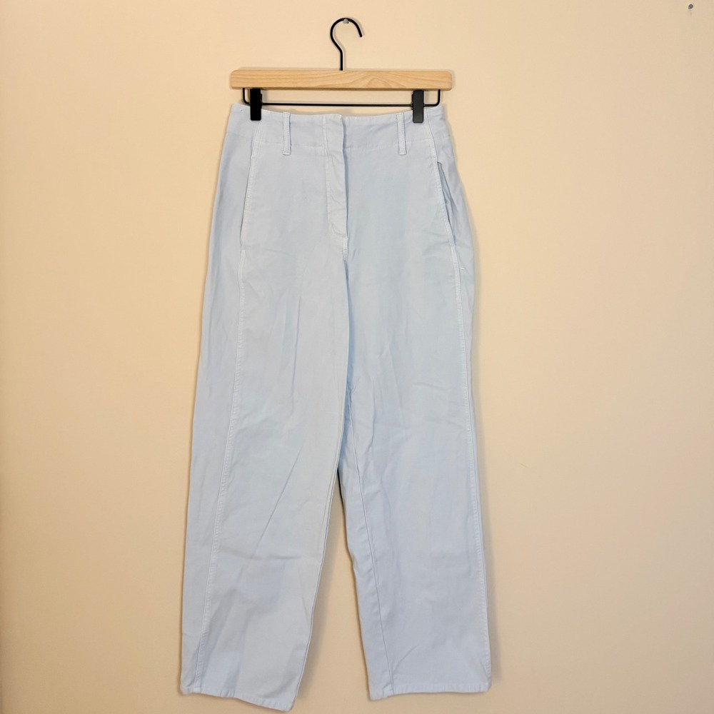 Wilfred Free Aritzia Ascendent Trouser Pants  Light Blue High Waisted SZ 4
